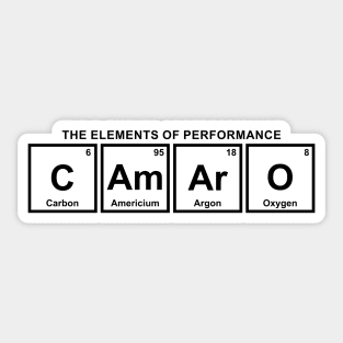 The Elements of Performance - Camaro Sticker